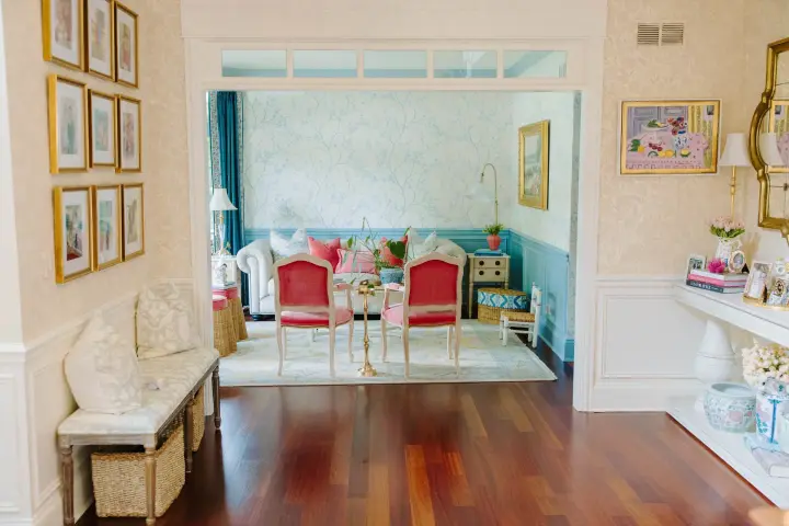 Collected traditional living room in Paige Appleyard’s family home